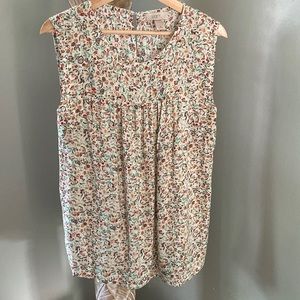 Loft Outlet Women’s Floral Sleeveless Blouse Size S